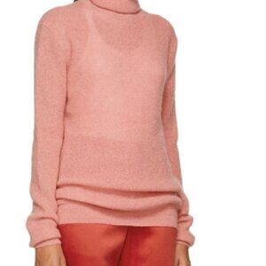 Nina Ricci Women's Pink Mohair and Wool Turtleneck Size Small